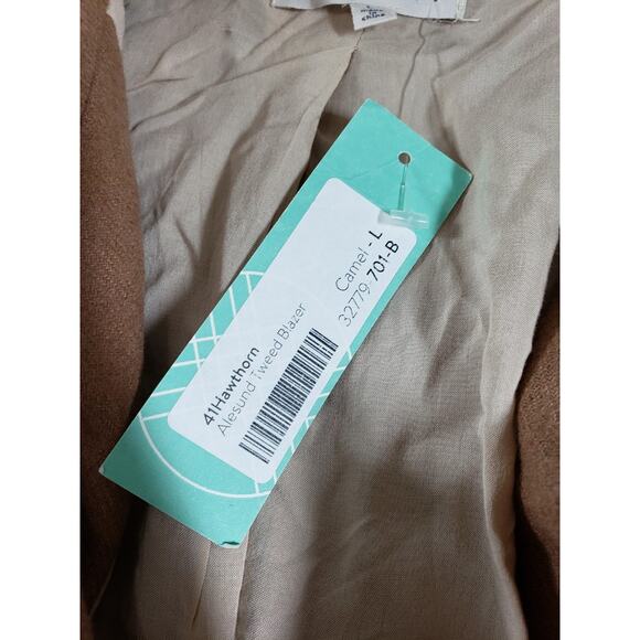 41Hawthorn Blazer Size Large Womens Beige Two Button Elbow Patches Ladies NWT - Picture 4 of 10